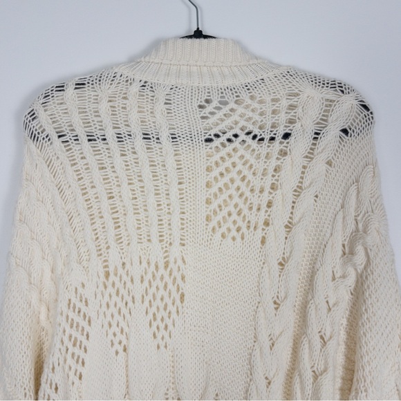 Athleta Wool Cashmere Ivory Bedford Cable Knit Sweater - Picture 13 of 15